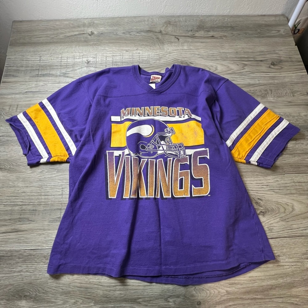 Team Rated Minnesota Vikings Shirt Mens XL Purple Vintage 90s NFL Made in USA‎